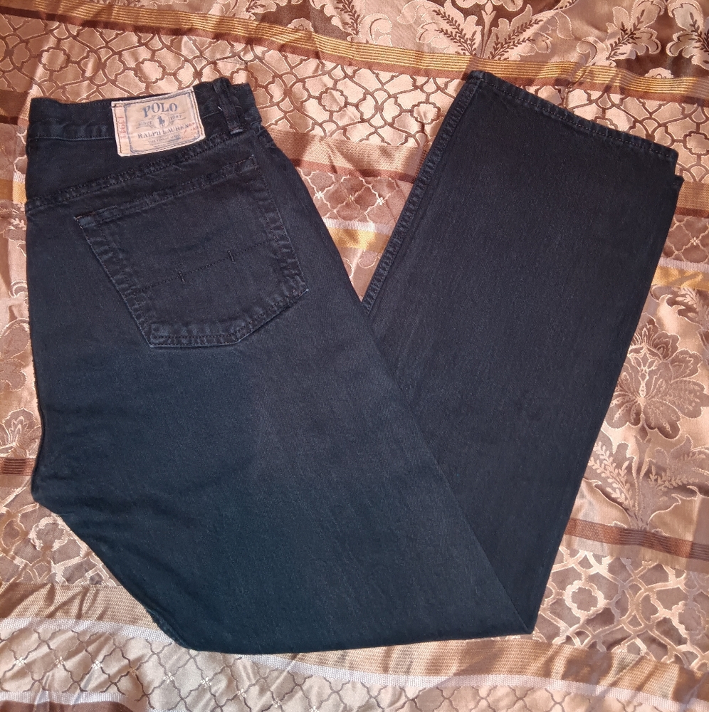 POLO BY RALPH LAUREN MEN'S 33 X 32 BLACK JEANS
